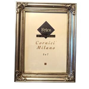 Fetco International Silver Art Deco Photo Picture Frame 5 X 7 inches